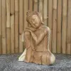  Product image 7 of the product “2 set buddha relax made from suar wood, 40cm Height ”